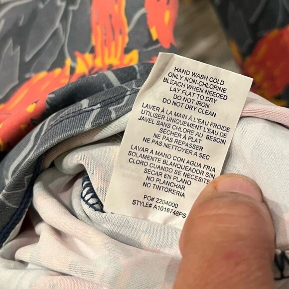 Hang Ten Pullover UPF 50 Floral Sun Rashguard Top Long Sleeve Quick-Dry XS - Picture 6 of 13